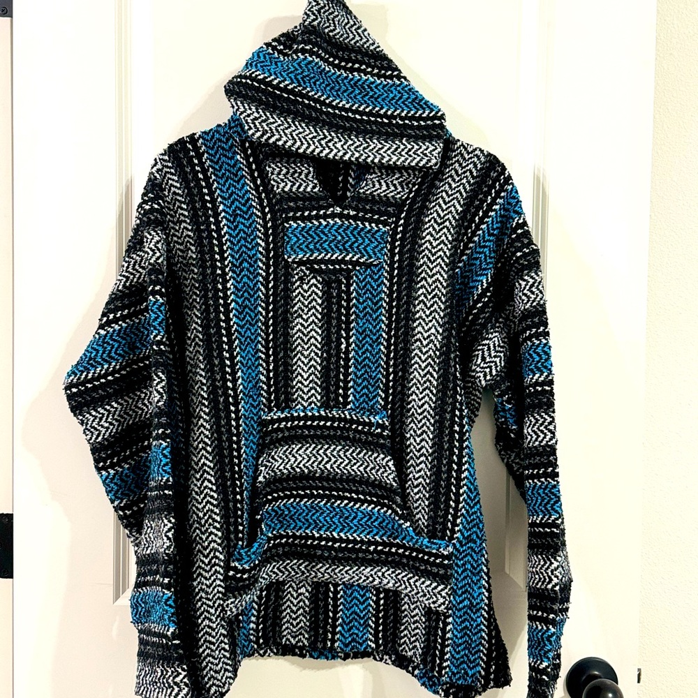 Blue/Black Mens Baja Hoodie